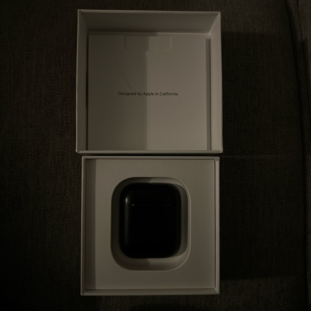 Apple 1st Gen Airpods Earbuds Customized with Black Wrap